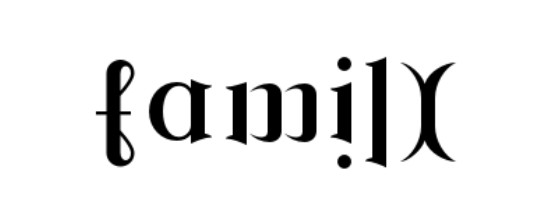 Family / Family ambigram - Wall Art